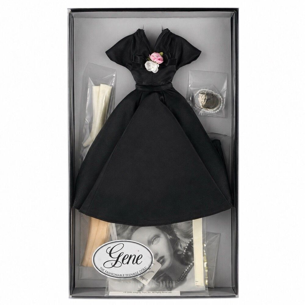 Ashton-Drake Galleries Gene Marshall Black Dress Fashion Outfit Set NRFB